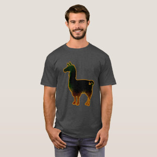 Camiseta aherrumbrada de la llama