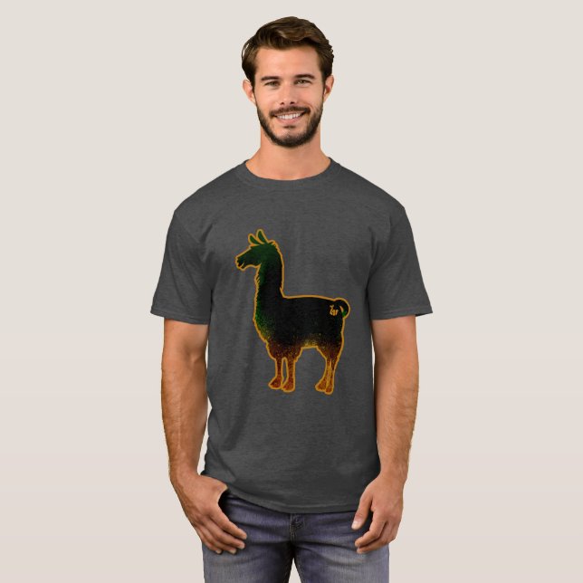 Camiseta aherrumbrada de la llama (Anverso completo)