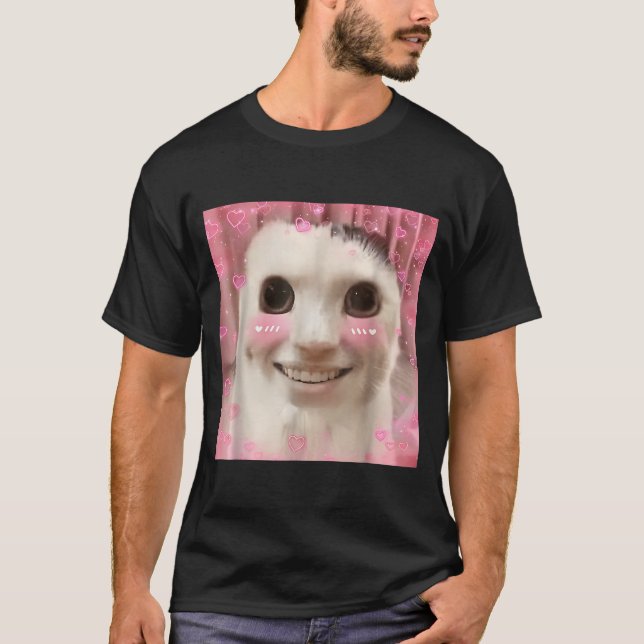 Camiseta Ahh Cat Meme Dank Cursed Weirore Funny Dank Meme  (Anverso)