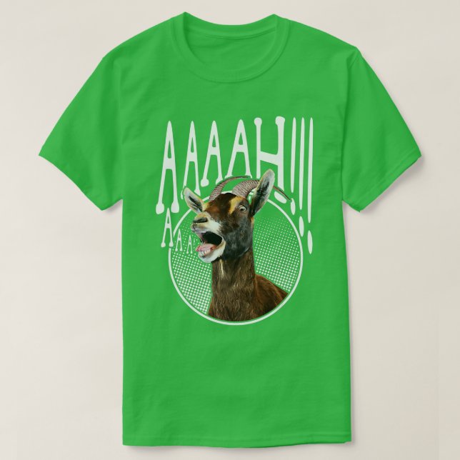 Camiseta Ahhh Screaming Goat Gift Funny Goat Lover Screamin (Diseño del anverso)