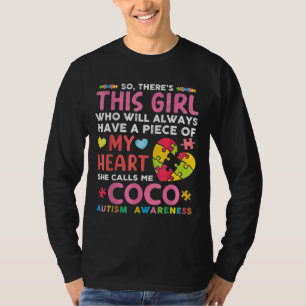 Camiseta Ahí Está El Chica Que Ella Me Llama Coco Autism Aw