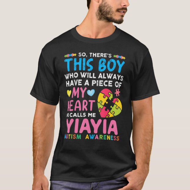 Camiseta Ahí Está Este Chico Que Me Llama Yiayia Autism Awa (Anverso)