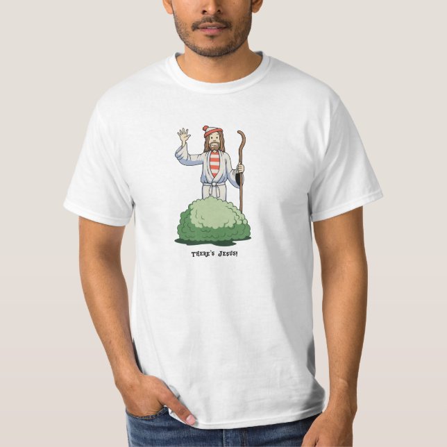 Camiseta ¡Ahí está Jesús! (Anverso)