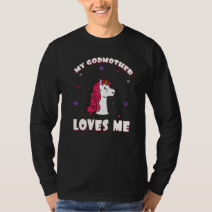 Camiseta Ahijado Unicornio Mi madrina me ama Padrinos