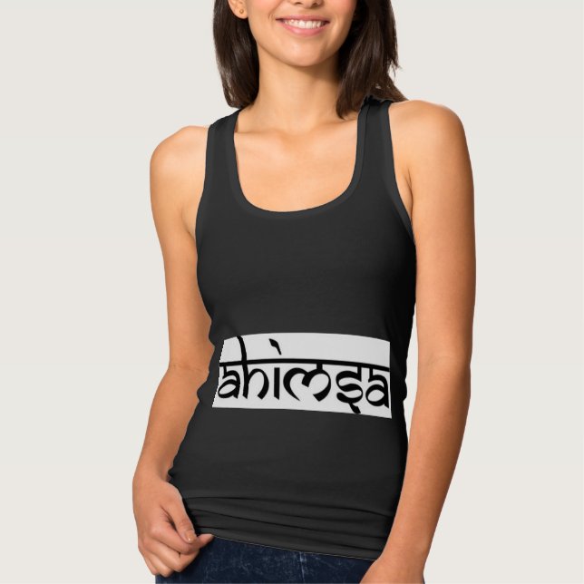 Camiseta Ahimsa - अहिंसा - principio budista (Anverso)