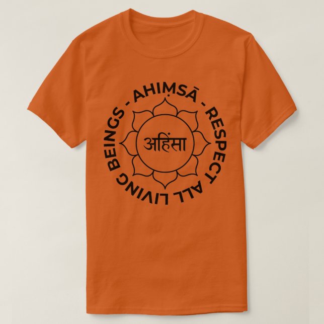 Camiseta Ahimsa No Violencia (Diseño del anverso)