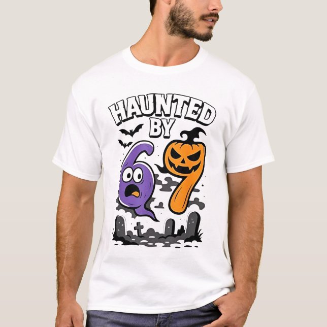 Camiseta Ahogado por 67 - Scary Ghost y Pumpkin Halloween (Anverso)