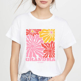 Camiseta ahora abuela nana niñera mimi gigi floral