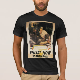 Camiseta Ahora aliste - al Cuerpo del Marines de los
