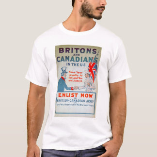 Camiseta Ahora aliste británico y a los canadienses