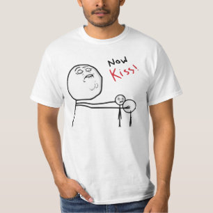 Camiseta Ahora cara Meme cómico de la rabia del beso