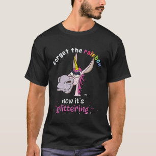 Camiseta Ahora es un burro de unicornio divertido y fiero.