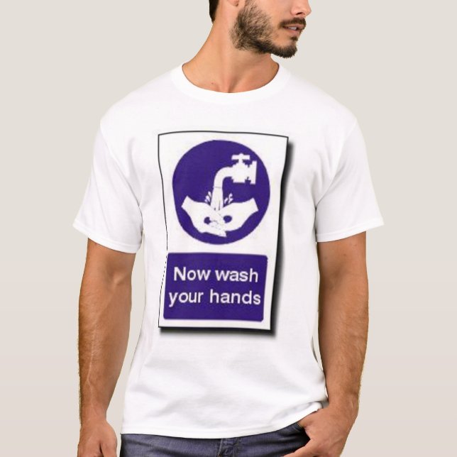Camiseta Ahora lávese las manos (Anverso)