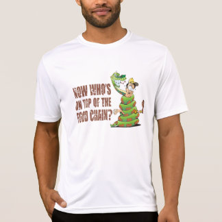 Camiseta ¿Ahora quién está encima de la cadena alimentaria?