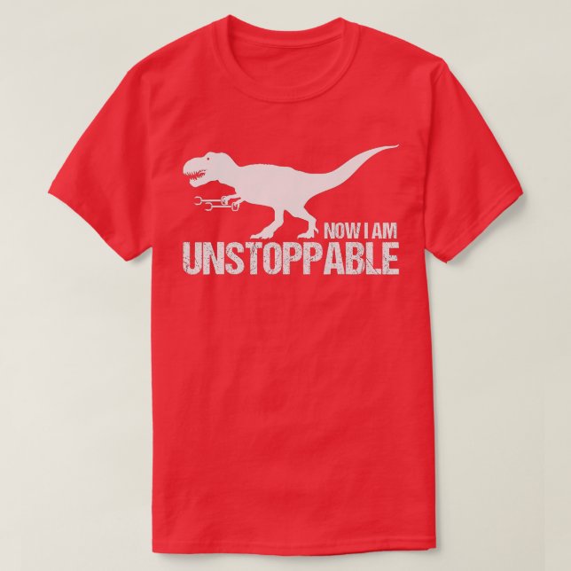 Camiseta Ahora Soy Imparable Funny TRex Claw Grabbers Dino (Diseño del anverso)