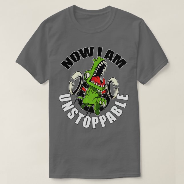 Camiseta Ahora Soy Imparable Funny TRex Dino Arms Premium (Diseño del anverso)