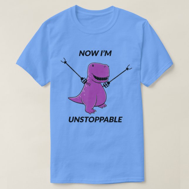 Camiseta Ahora soy imparable Funny TRex Purple para los niñ (Diseño del anverso)