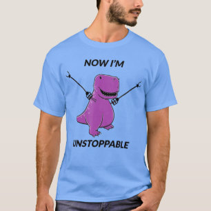 Camiseta Ahora soy imparable Funny TRex Purple para los niñ
