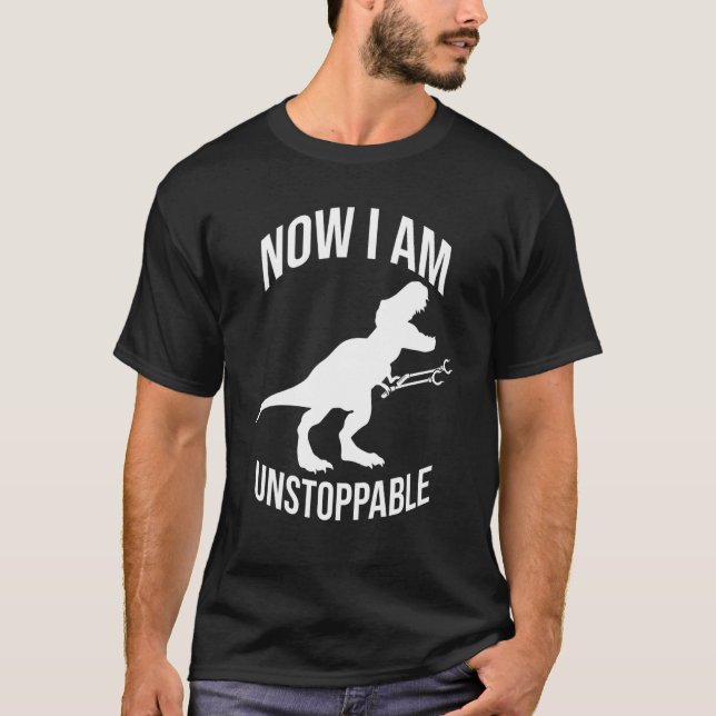 Camiseta Ahora Soy Imparable Para Rex Dinosaur Grabber Claw (Anverso)