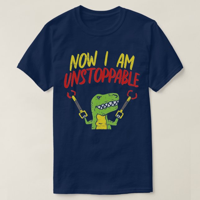 Camiseta Ahora Soy Imparable Trex Funny Dinosaur Robot Cla (Diseño del anverso)