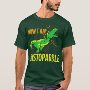 Camiseta Ahora soy incontenible Trex dinosaur retro diverti