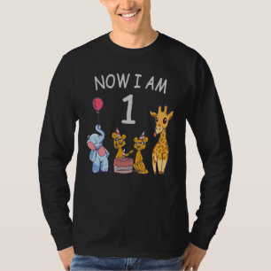 Camiseta Ahora tengo 1 año de nacido en el zoológico