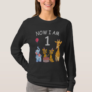 Camiseta Ahora tengo 1 año de nacido en el zoológico