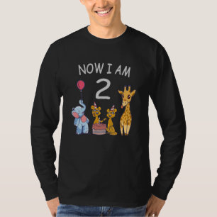 Camiseta Ahora tengo 2 años Cumpleaños número 2 en el Zooló