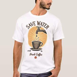 Camiseta Ahorra Agua Bebe Café