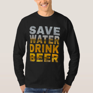 Camiseta Ahorra Agua Bebe Cerveza Frase Vacaciones de Prima