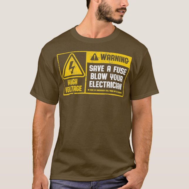 Camiseta Ahorra Un Golpe De Fuga Para Tu Funny Lineman Elec (Anverso)