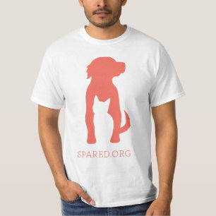 Camiseta AHORRADA del valor del logotipo - rosa