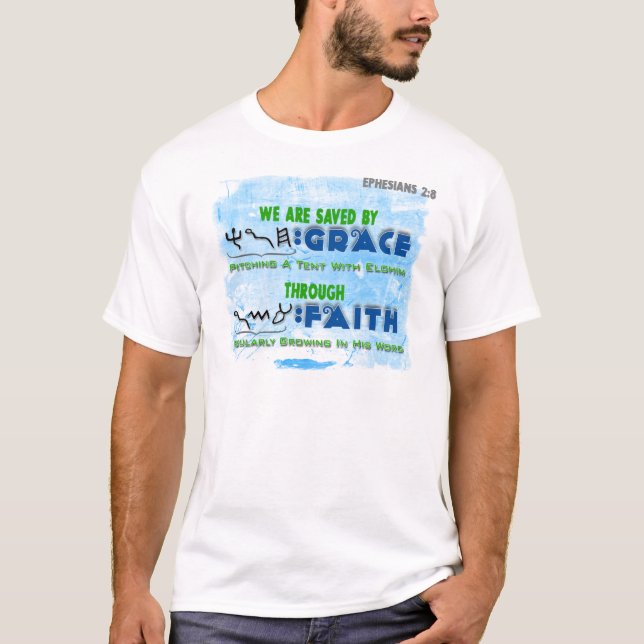 Camiseta Ahorrado por la tolerancia con la fe (Anverso)