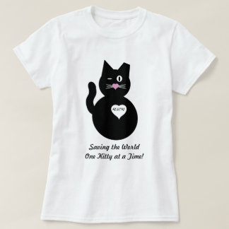 Camiseta Ahorrando el mundo, un gatito a la vez