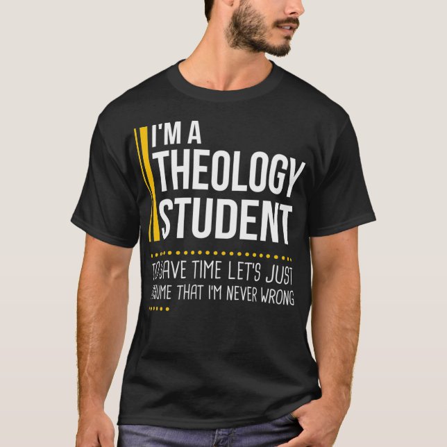 Camiseta Ahorrar Tiempo Asumir Que El Estudiante De Teologí (Anverso)