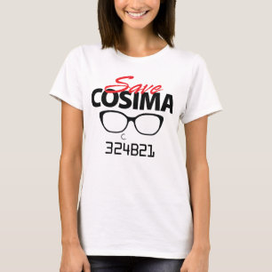 Camiseta Ahorre a Cosima de negro huérfano
