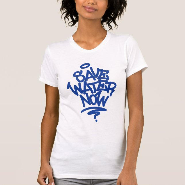 Camiseta Ahorre agua ahora (Anverso)