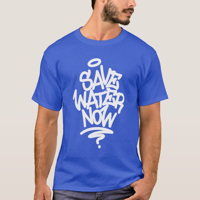 Camiseta Ahorre agua ahora (Anverso)