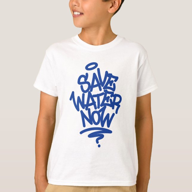 Camiseta Ahorre agua ahora (Anverso)