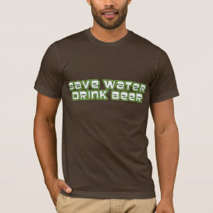 Camiseta Ahorre el agua, cerveza de la bebida