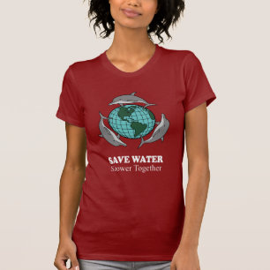 CAMISETA AHORRE EL AGUA, DUCHA JUNTA
