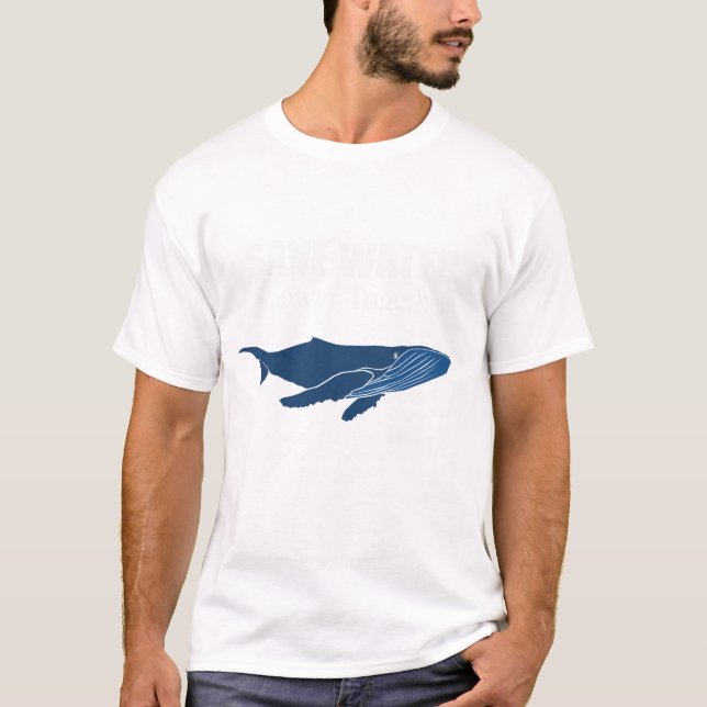 Camiseta Ahorre el agua. Ducha junto (Anverso)
