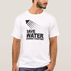 CAMISETA AHORRE EL AGUA. DUCHA JUNTO