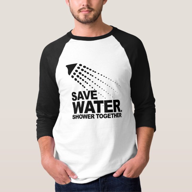 CAMISETA AHORRE EL AGUA. DUCHA JUNTO (Anverso)