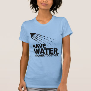 CAMISETA AHORRE EL AGUA. DUCHA JUNTO