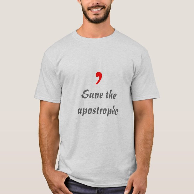 Camiseta Ahorre el apóstrofe (Anverso)