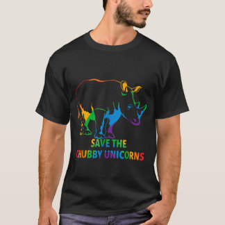 Camiseta Ahorre el color rechoncho de los unicornios