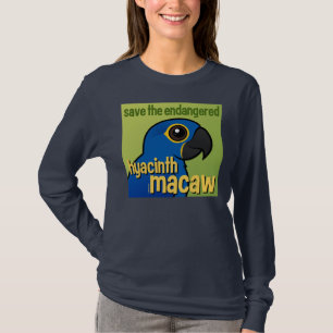 Camiseta Ahorre el Macaw en peligro del jacinto