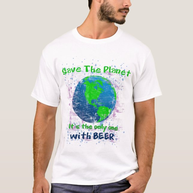 Camiseta Ahorre el planeta (Anverso)