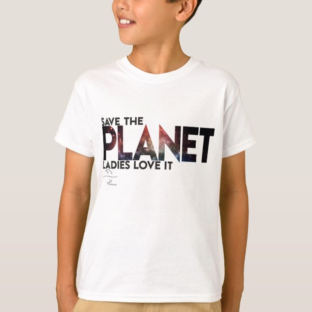 Camiseta Ahorre el planeta (Anverso)